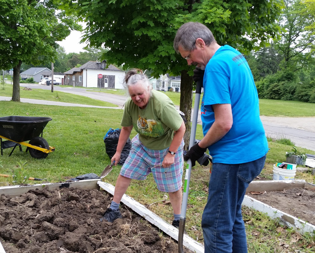 Cleaning Garden at Buley Center