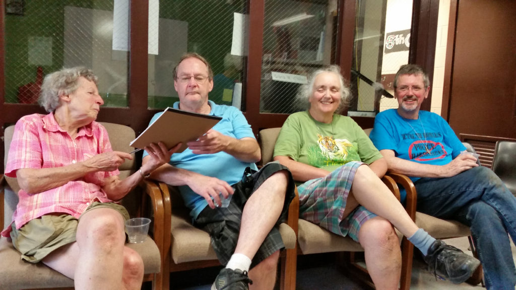 Taking a Break at Buley Center Garden Cleanup Day